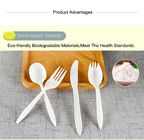 100% Compostable Disposable Plastic Cutlery PLA Plastic Spoon Fork